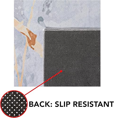 Miniatura 8 de Safavieh Tacoma Collection - Alfombra decorativa, 3 x 5 pies, color gris y beige, diseño abstracto, no desprende pelusa y de fácil cuidado, lavable