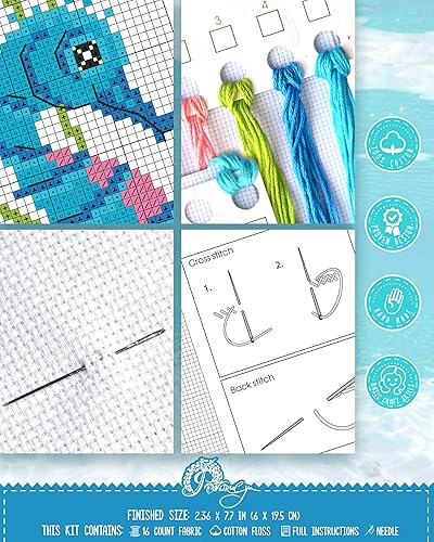 Miniatura 119 de Povitrulya Kit de punto de cruz contado, kits de bricolaje para adultos o niños, divertido marcador de bordado - Fácil de usar - Colección de Llamour