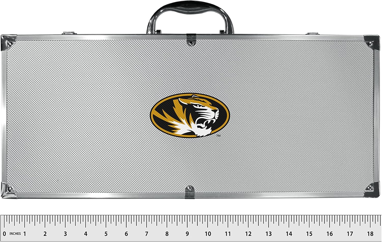 NCAA Siskiyou Sports Fan Shop Missouri Tigers Steel Tailgater BBQ Set w/Case 8 piece Gray