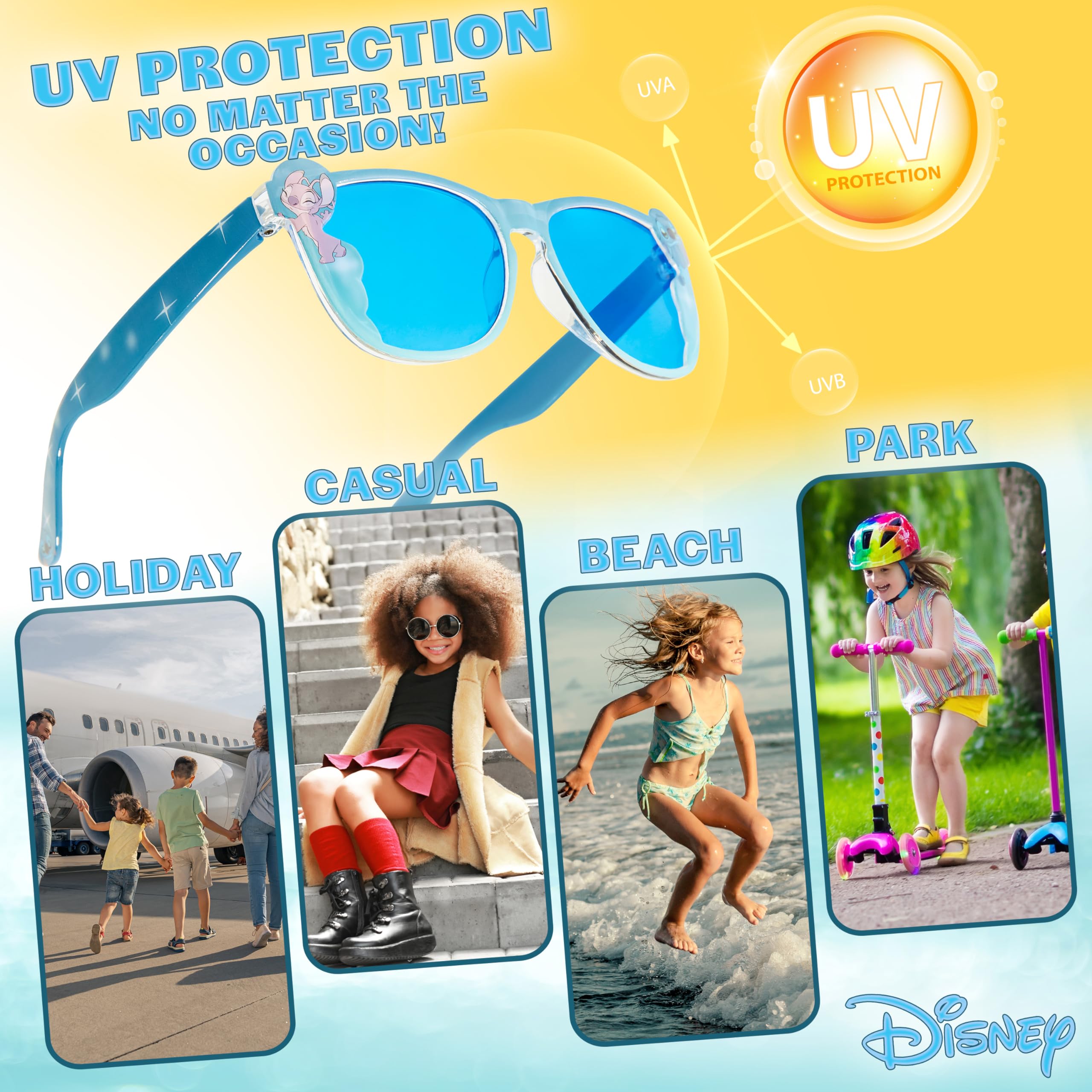 Disney Occhiali da Sole Bambina Protezione UV con Borsette e Accessori Capelli Set - Regalo per Ragazze