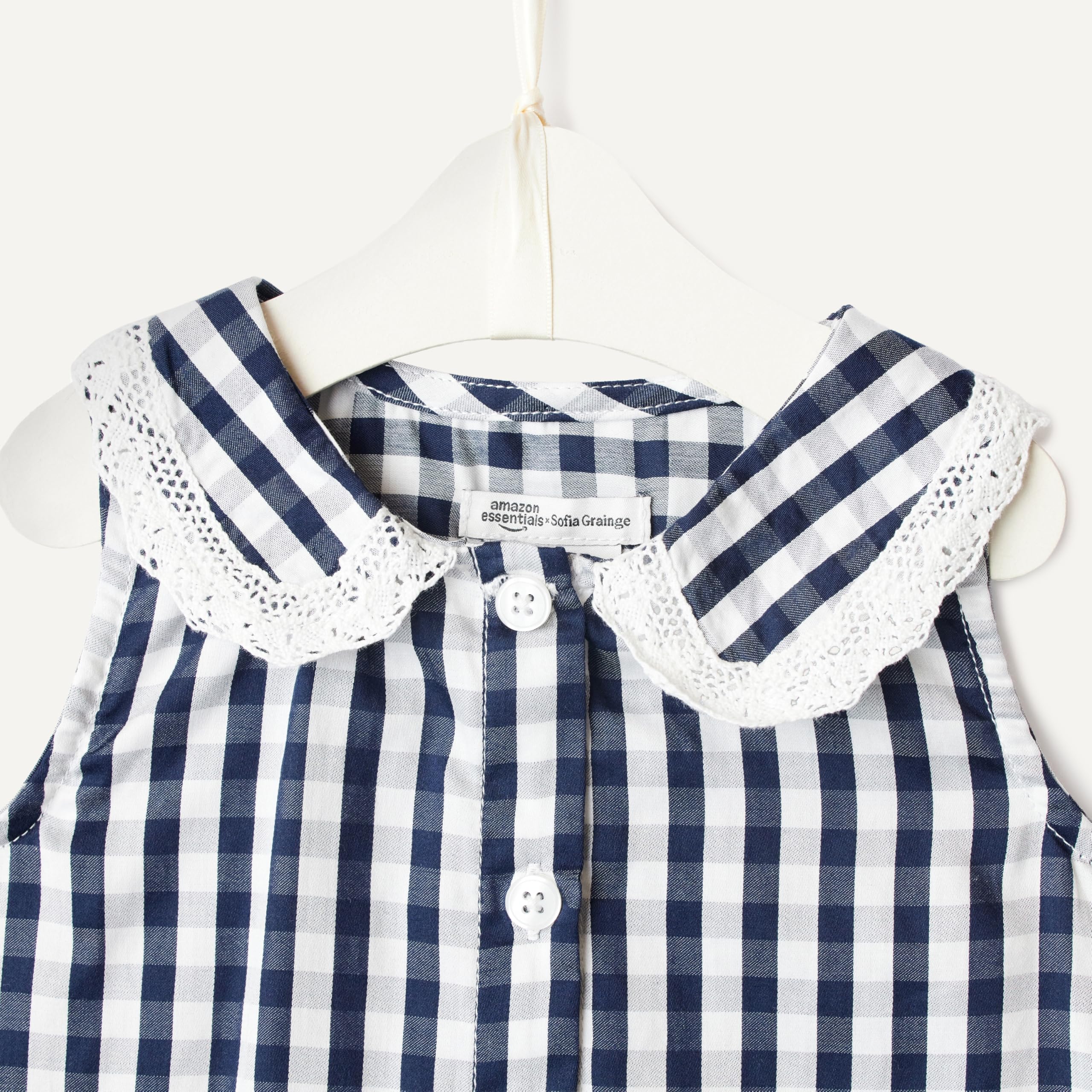 Amazon Essentials x Sofia Grainge Toddlers and Baby Girls' Cotton Sateen Sleeveless Top and Pants Play Set - 4