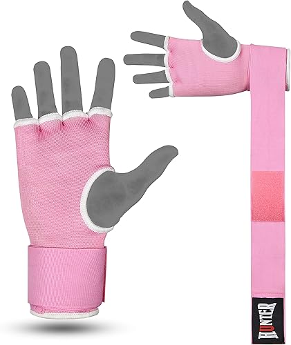 Miniatura 8 de HUNTER Guantes interiores acolchados de gel con envolturas de mano para boxeo, bandas elásticas rápidas de entrenamiento para hombres y mujeres,