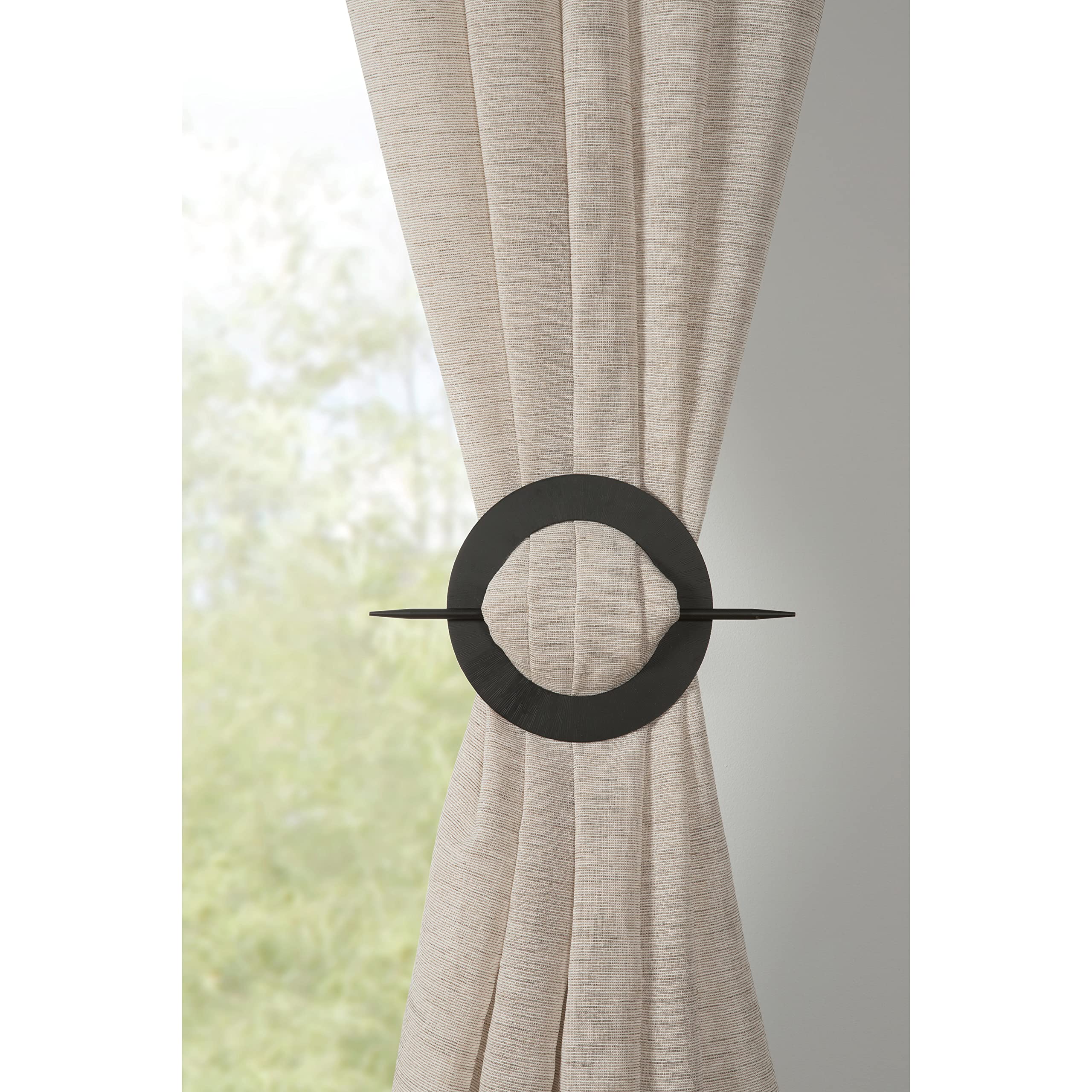Crochets V Décoratifs Pour Rideaux - Sans Perçage, Aspect Inox, Lot De 2