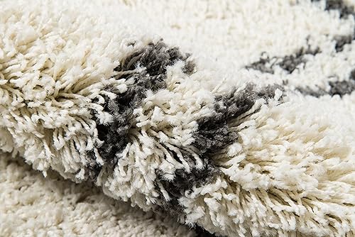 Miniatura 5 de Momeni Rugs Maya Collection - Alfombra de pelo largo ultra gruesa, 3 pies 11 pulgadas x 5 pies 7 pulgadas, color marfil