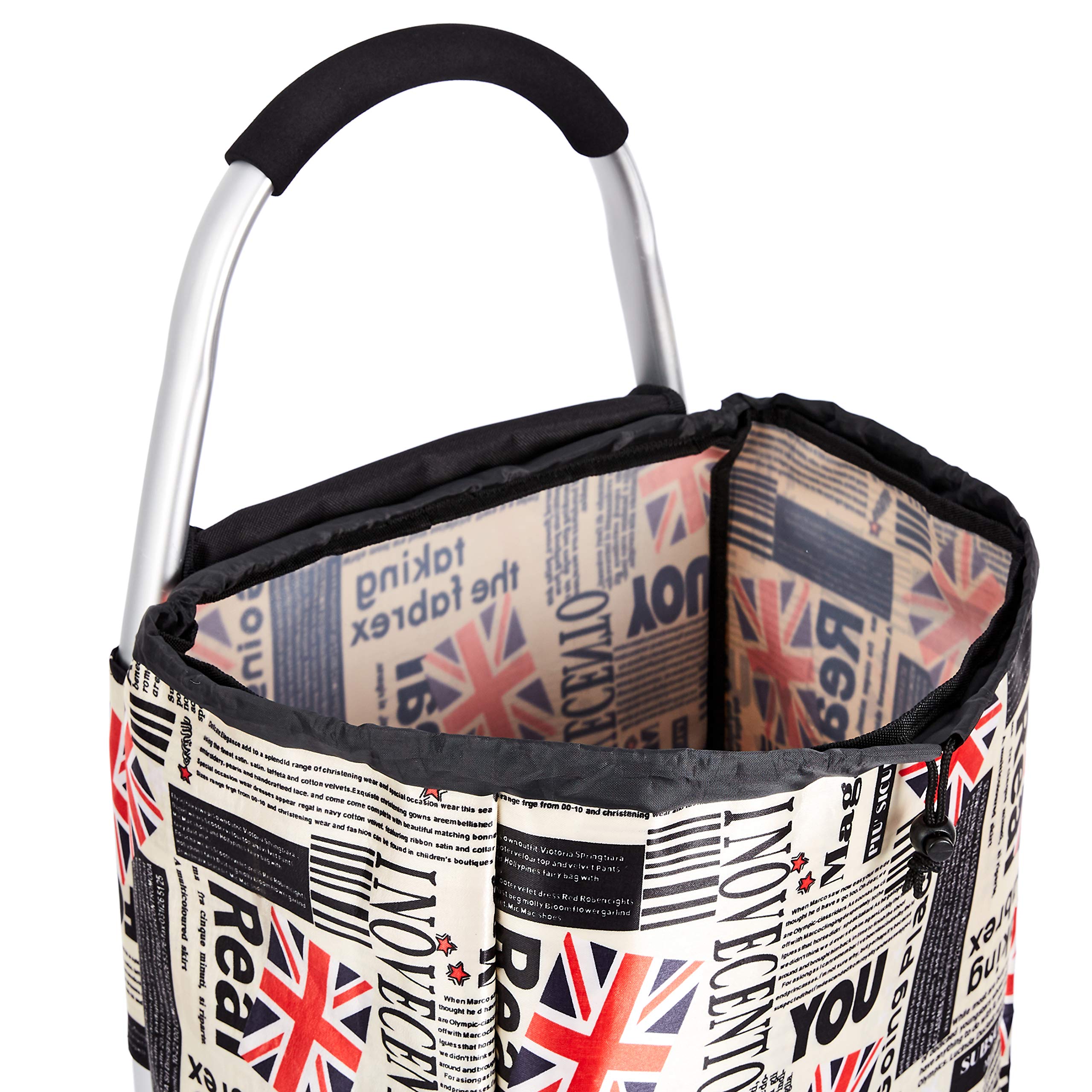 Buy Amazon Basics 6Wheel Shopping Trolley with Aluminium Handles, 50