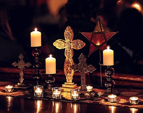 Miniatura 5 de HYOOLA Velas de pilar marfil de 3 x 8 pulgadas, velas de pilar sin perfume, paquete de 6, hechas en Europa