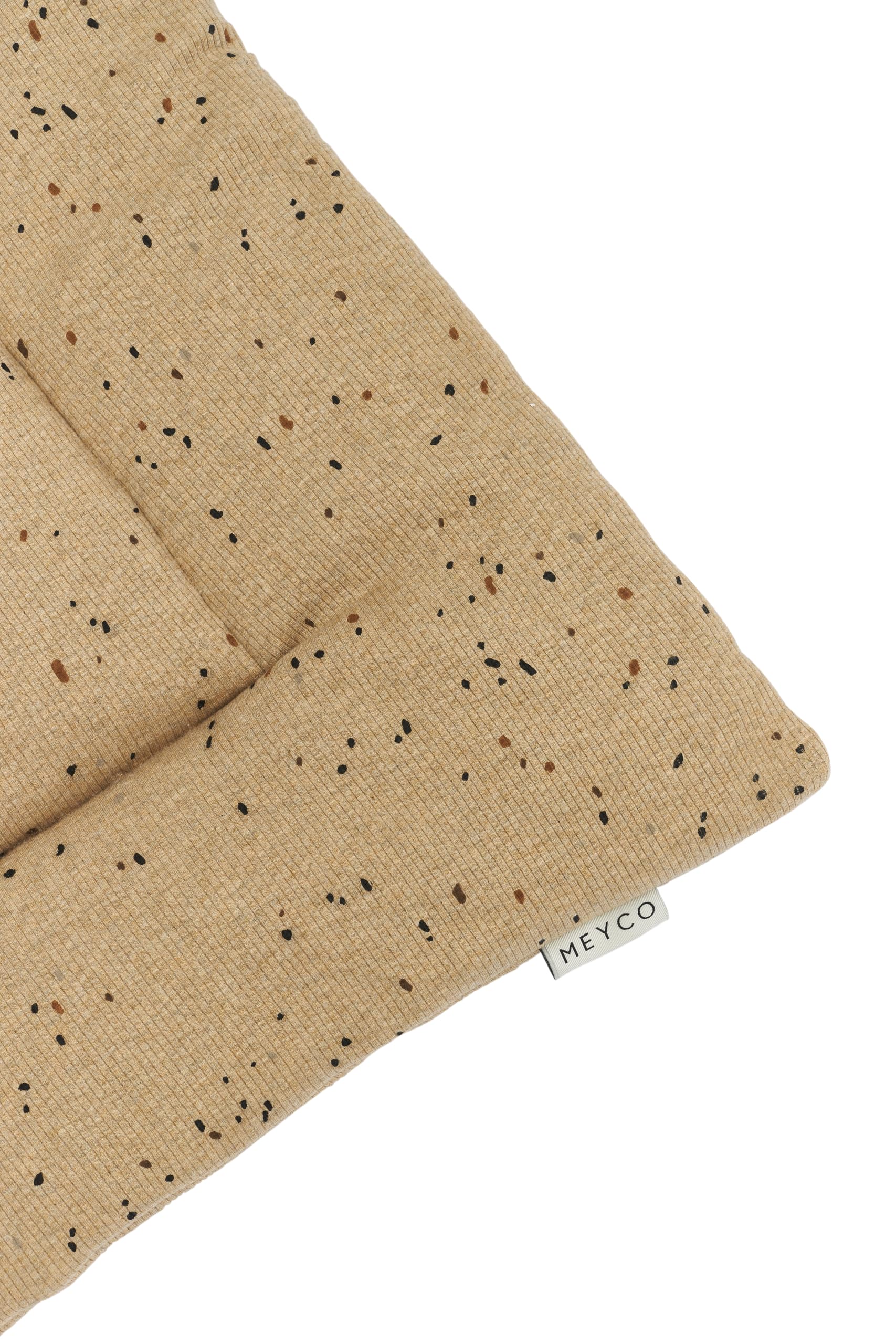 Meyco Laufgittereinlage Rib Mini Spot, Krabbelmatte Baby (80 x 100 cm, Babyzubehör, Spielmatte für Laufstall, hochwertige Babydecke), Toffee Melange