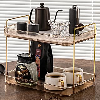 Coffee Bar Accessories, Station Organizers,Large Capacity Storage with D...