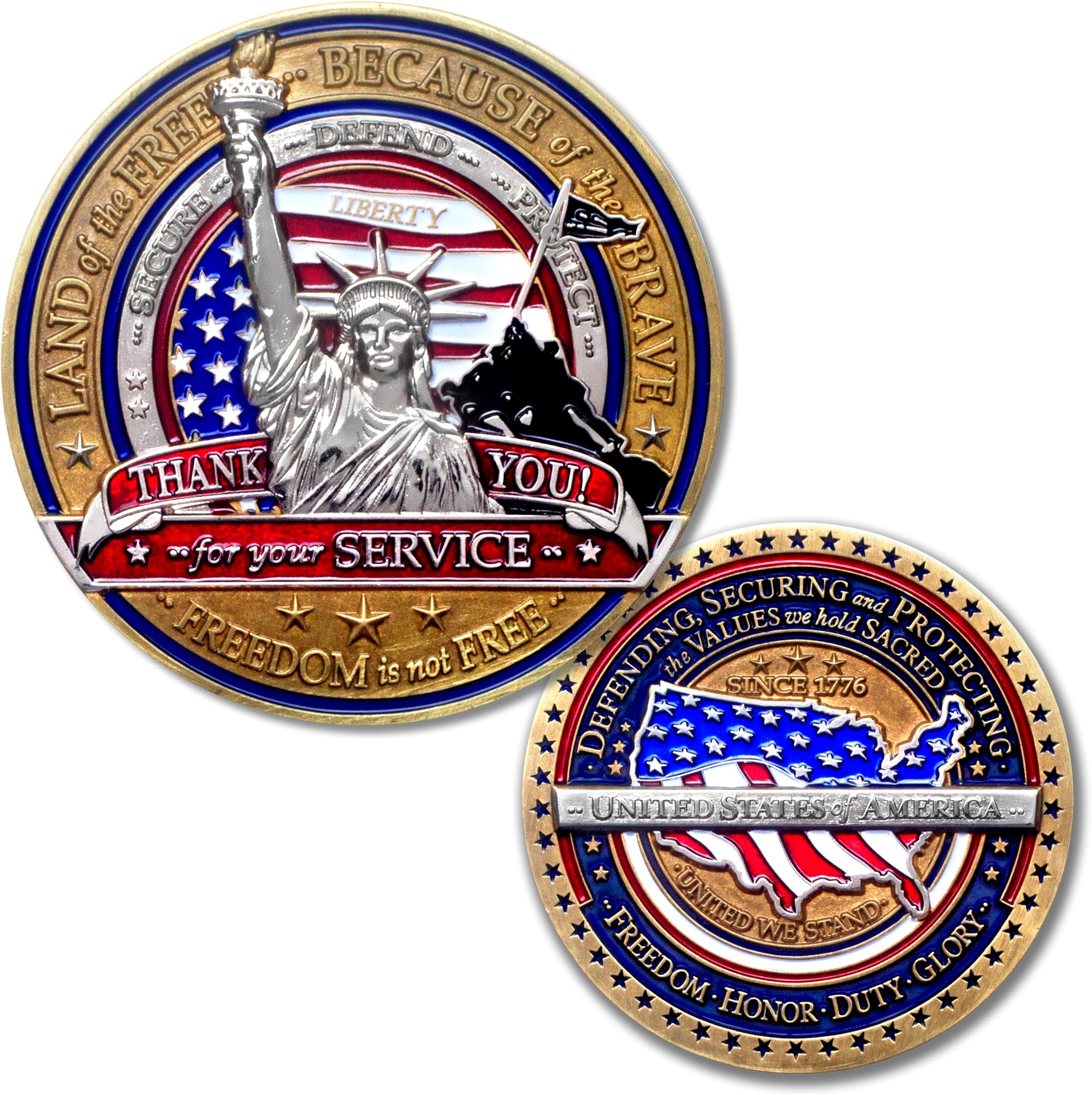 Armor Coin & Emblem - Military Appreciation Commemorative Medallion – Patriotic Thank You Keepsake Honoring U.S. Armed Forces Service, Freedom & Sacrifice Tribute