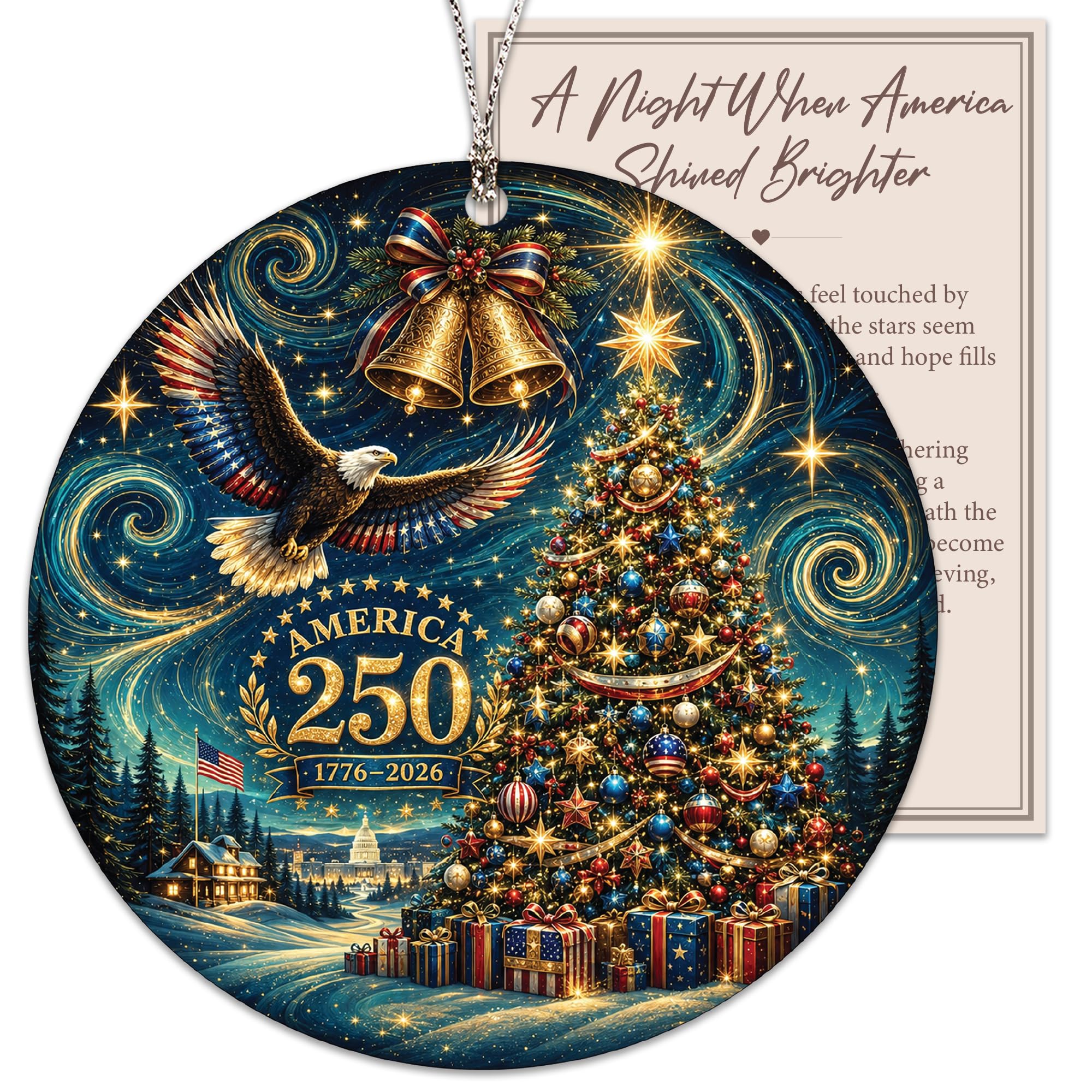 Christmas Ornaments, 250 Anniversary Christmas Ornament, 2026 Christmas Ornaments, Christmas Ornaments 2026, Secret Santa Gifts
