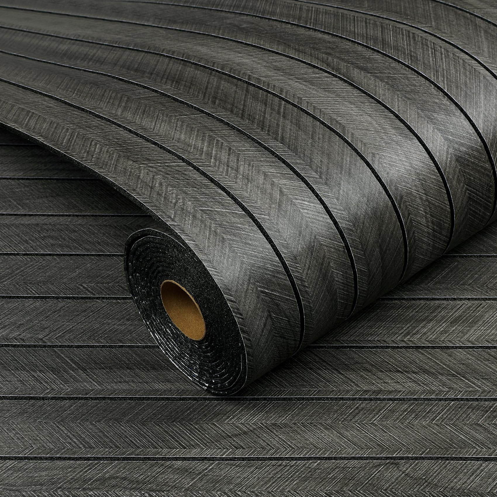Livelynine Thick Wood Panel Wallpaper Self Adhesive 3D Effect Black Wood Effect Wallpaper for Walls Peel and Stick Wallpapers for Living Room Bedroom Office Feature Wall Paper Roll Dark Oak 30CMx2M
