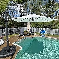 Vista 41 de PURPLE LEAF Sombrilla de Patio de 8 Pies para Exteriores Sombrilla Cantilever Cuadrada de Aluminio Sombrilla Offset con Rotación de 360 Grados