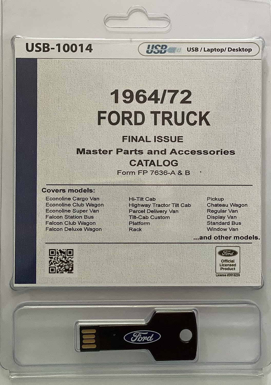 1964/72 Ford Truck Master Parts and Accessory Catalog (USB