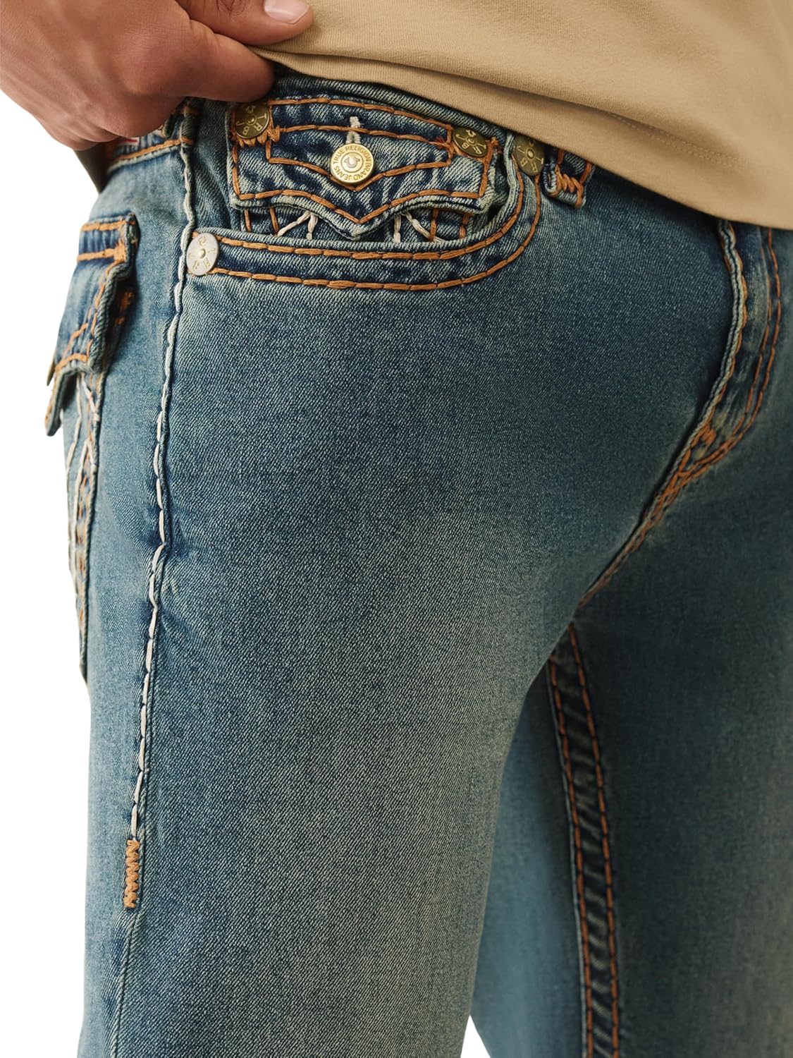 True Religion Men's Ricky Super T Flap 34in