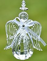 Vista 11 de Adorno de ángel acrílico de calidad de cristal (base esférica, transparente)