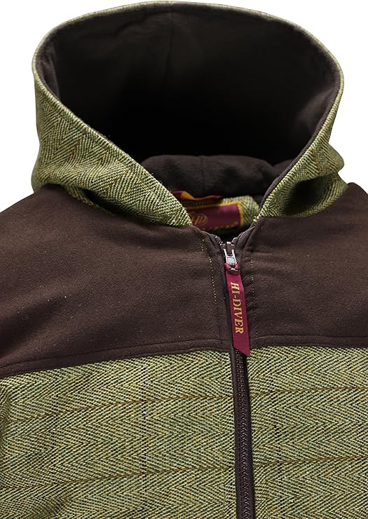 tweed hooded jacket