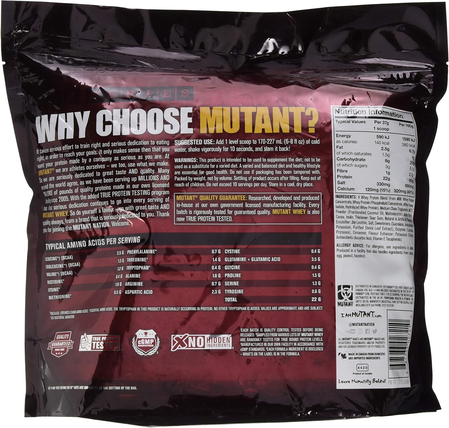 Mutant Whey - Extreme Multi Whey Mega Blend Triple Chocolate Eruption 5 lbs