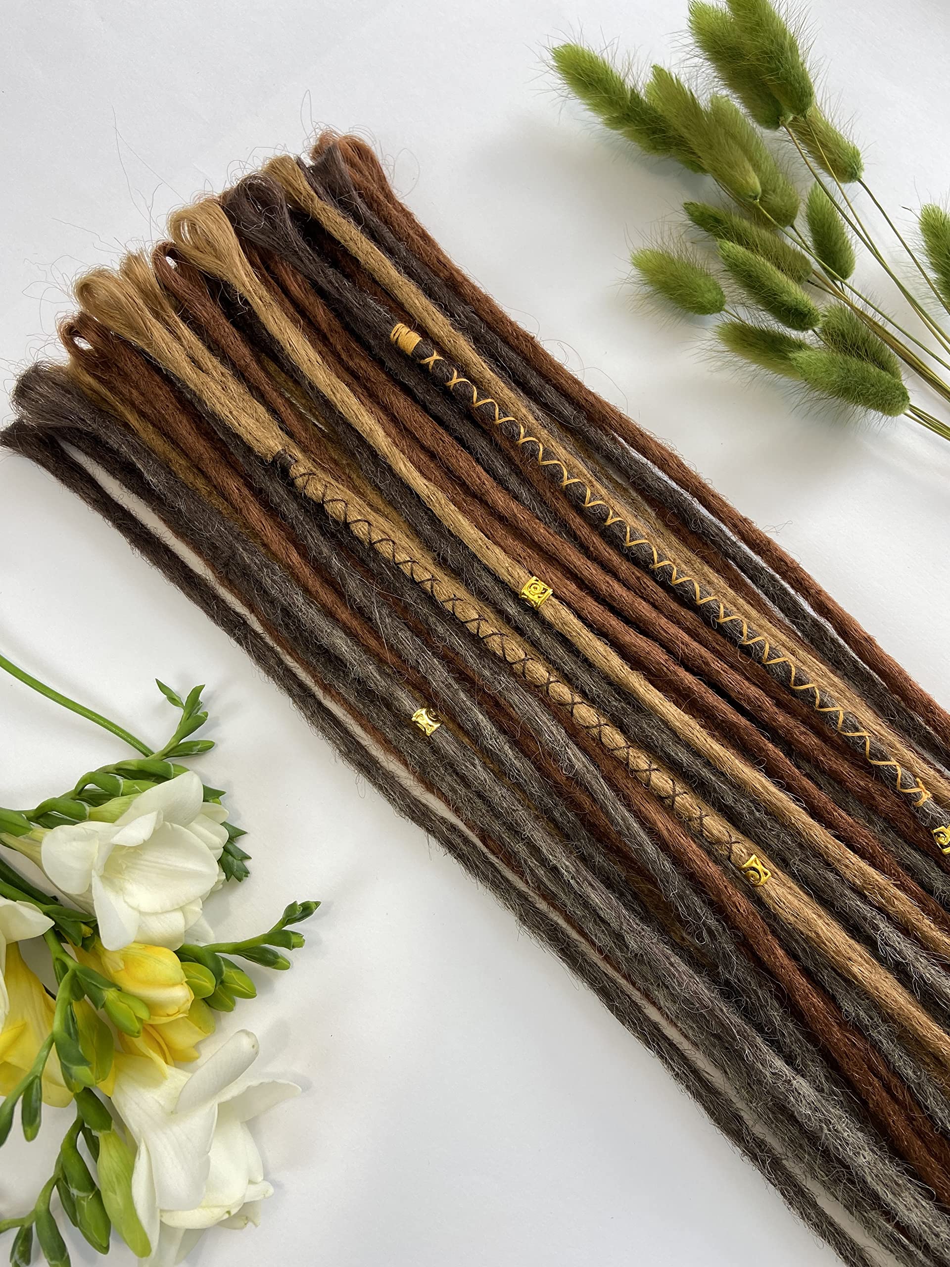 Ready to ship Trio Brown Dreadlocks Single ended 24 inches boho dreads 20 Single ended 24 inches boho hairstyle Custom Dreadlocks Extensions extensions