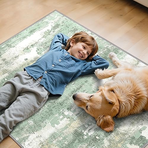 Miniatura 7 de Tapete para silla de oficina para suelo de azulejos de madera dura, tapete abstracto de 36 x 48 pulgadas para silla de oficina en sillas rodantes,