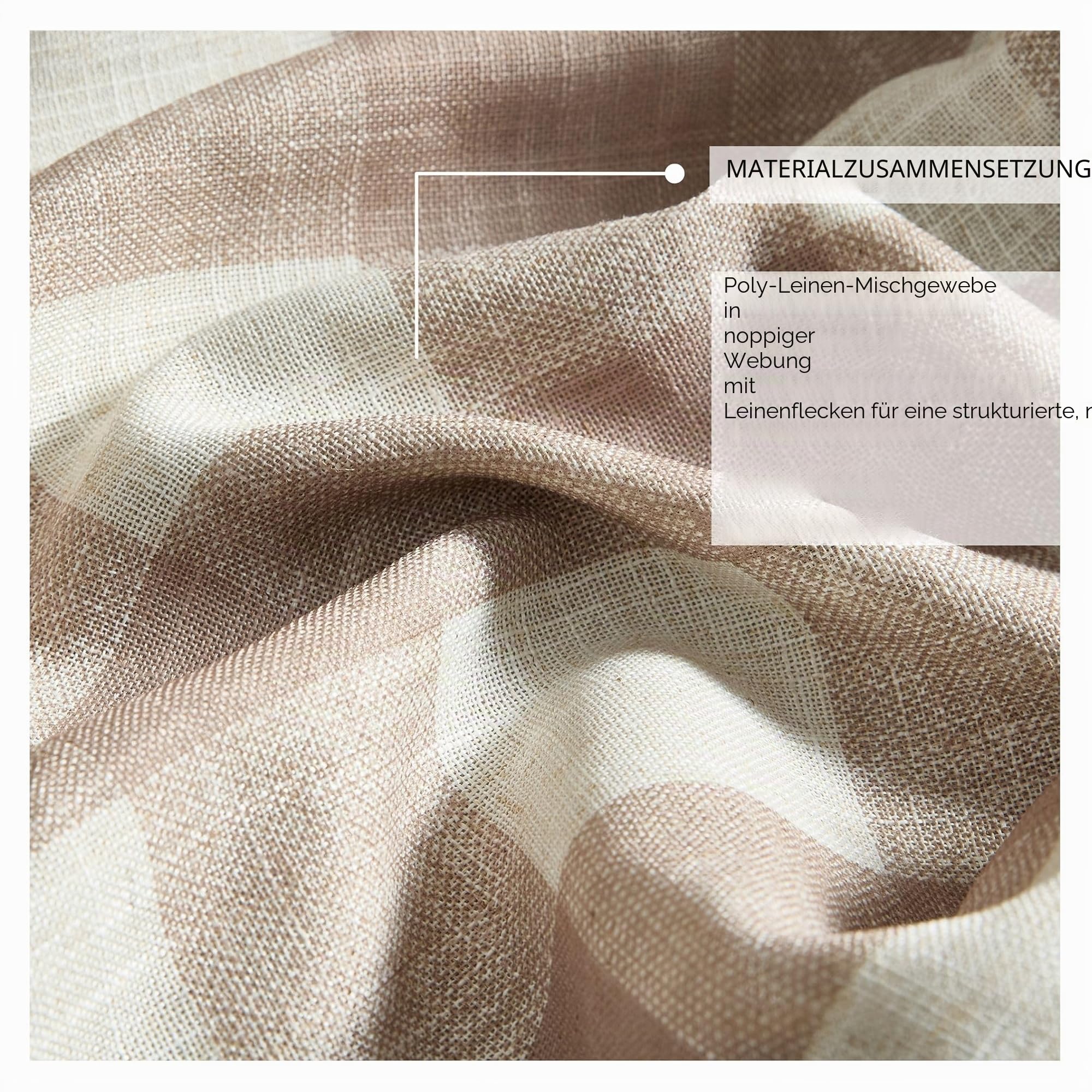 Elrene Home Fashions Farmhouse Living Grainger Verdunkelungsvorhang, Büffelkariert, Wohnzimmer und Schlafzimmer, Vorhang mit Stangentaschen, 132,1 x 241,3 cm, Leinen, 1 Vorhang