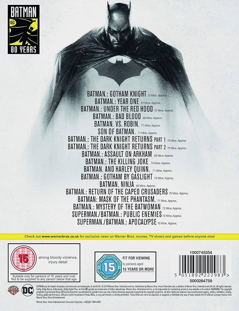 BATMAN 80th ANNIVERSARY DVD 18作品収録 Batman: 80th Anniversary 18-Film Collection DVD - Action TV