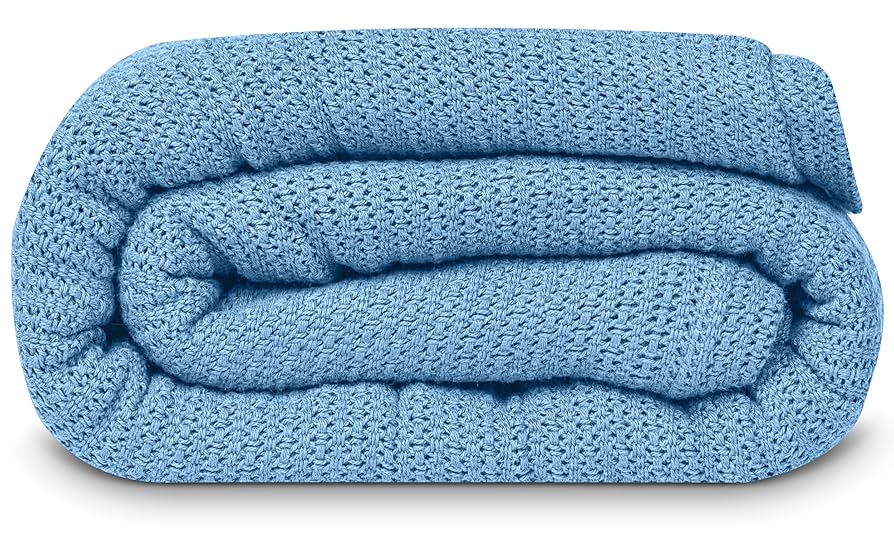 ウールブランケット linoo Altum Amazon.com: Linteum Textile Supply Leno Weave Blue Blanket