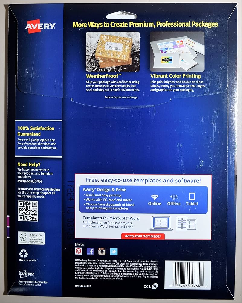 Amazon.com: Kraft Brown Shipping Labels, Laser/Inkjet, 2