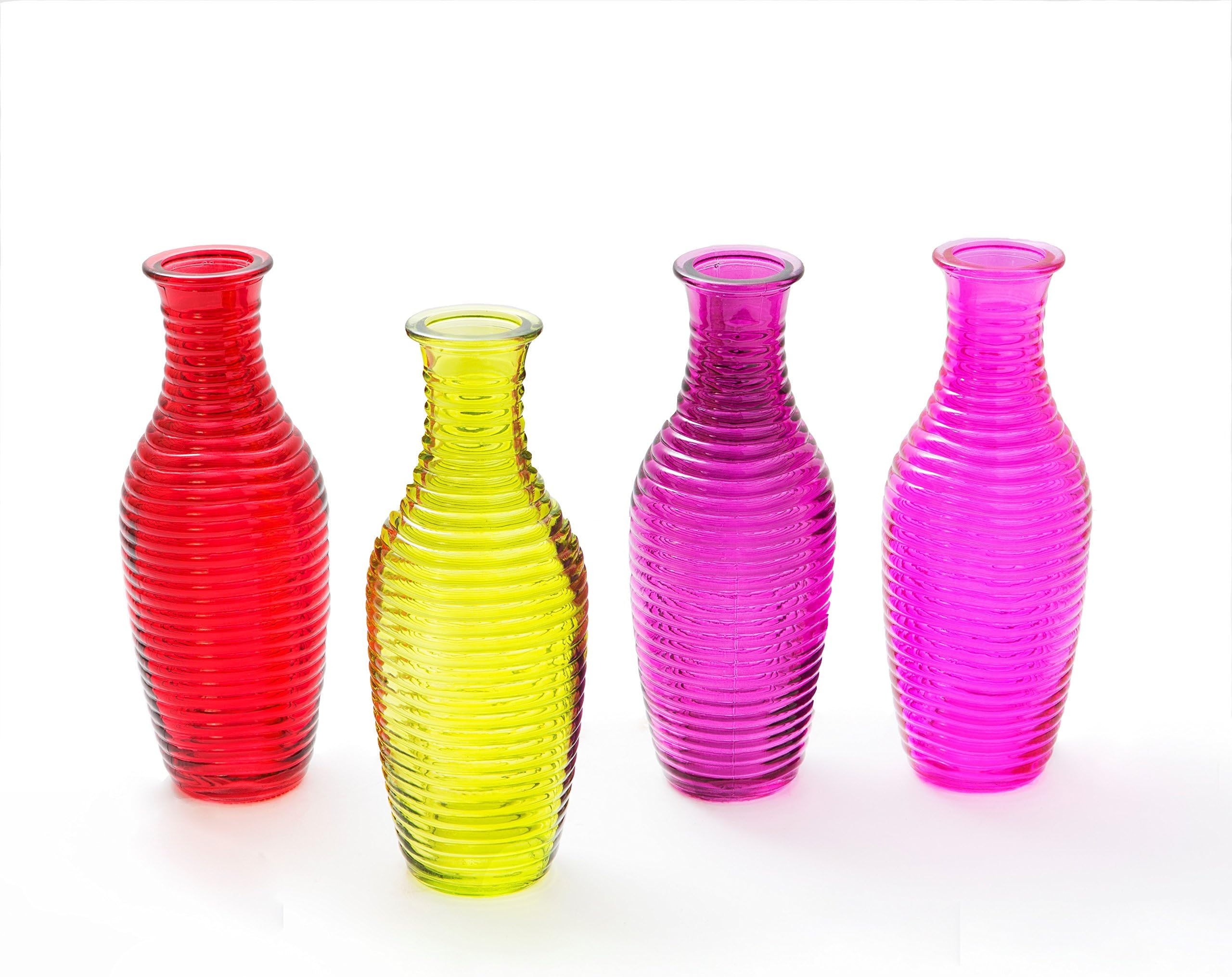 Blooms2Door Wholesale Flower Vases: One Box of 15 Mia Bud Vases in Assorted Colors
