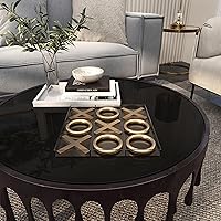 Vista 9 de Deco 79 Juego de metal Tic Tac Toe con piezas doradas, 12 x 1 x 12 pulgadas, dorado