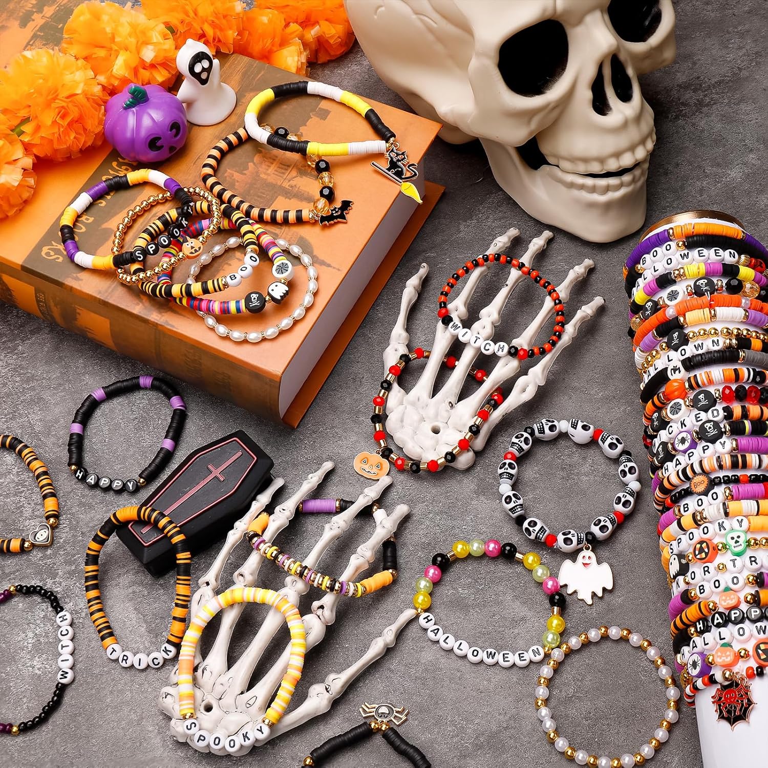 LUYI 32 Pcs Preppy Jewelry Bracelets for Women Clay Bead Colorful Surfer Heishi Bracelet Set Stackable Beaded Friendship Stretch Bracelets Boho Y2K Summer Beach Elastic Layering Bracelets - Image 4