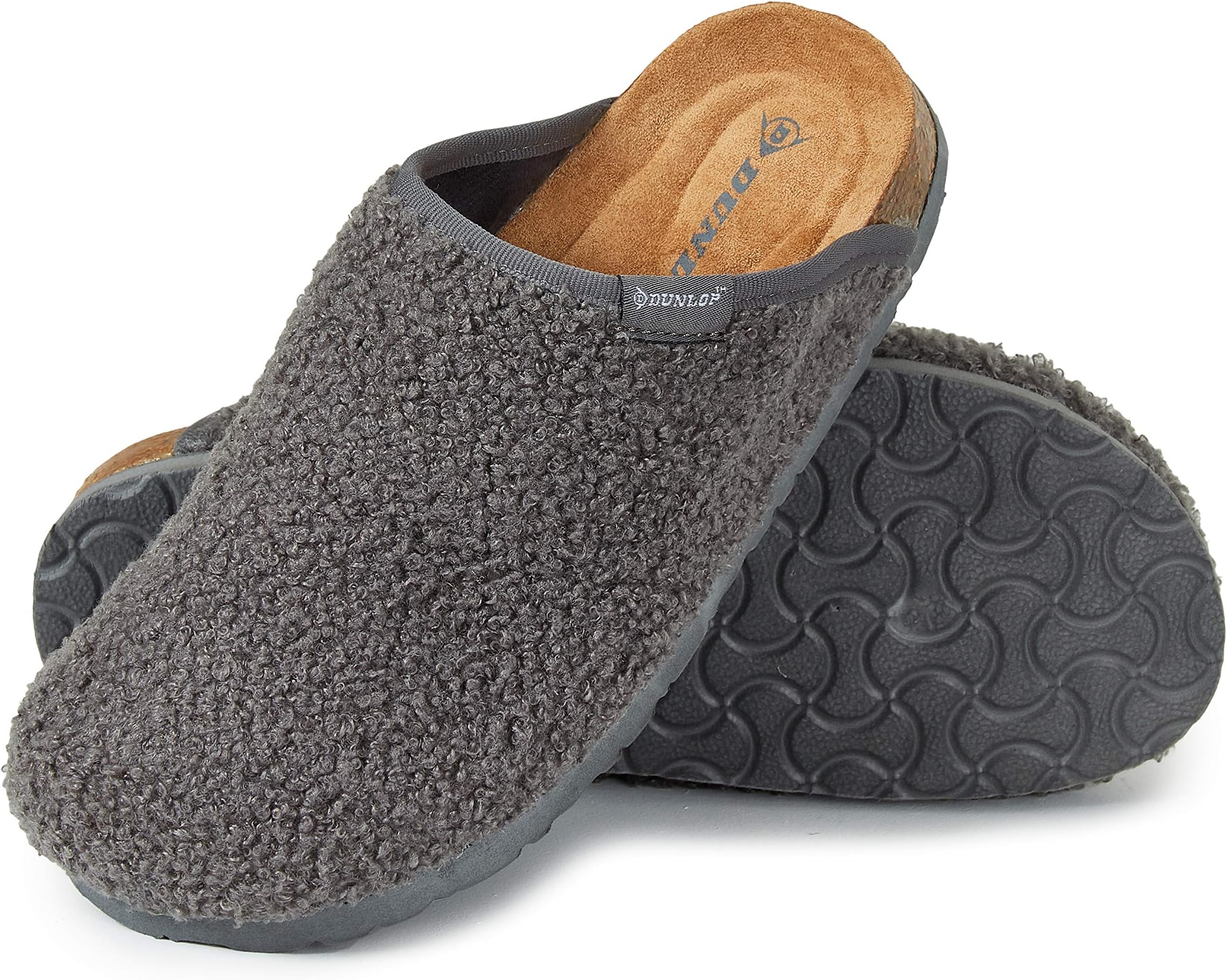 DUNLOPSlippers Women & Teenagers Warm Fuzzy Slip On Clog Slippers Comfy Mule House Shoes for Indoor and Outdoor Use Non Slip Gifts for Women