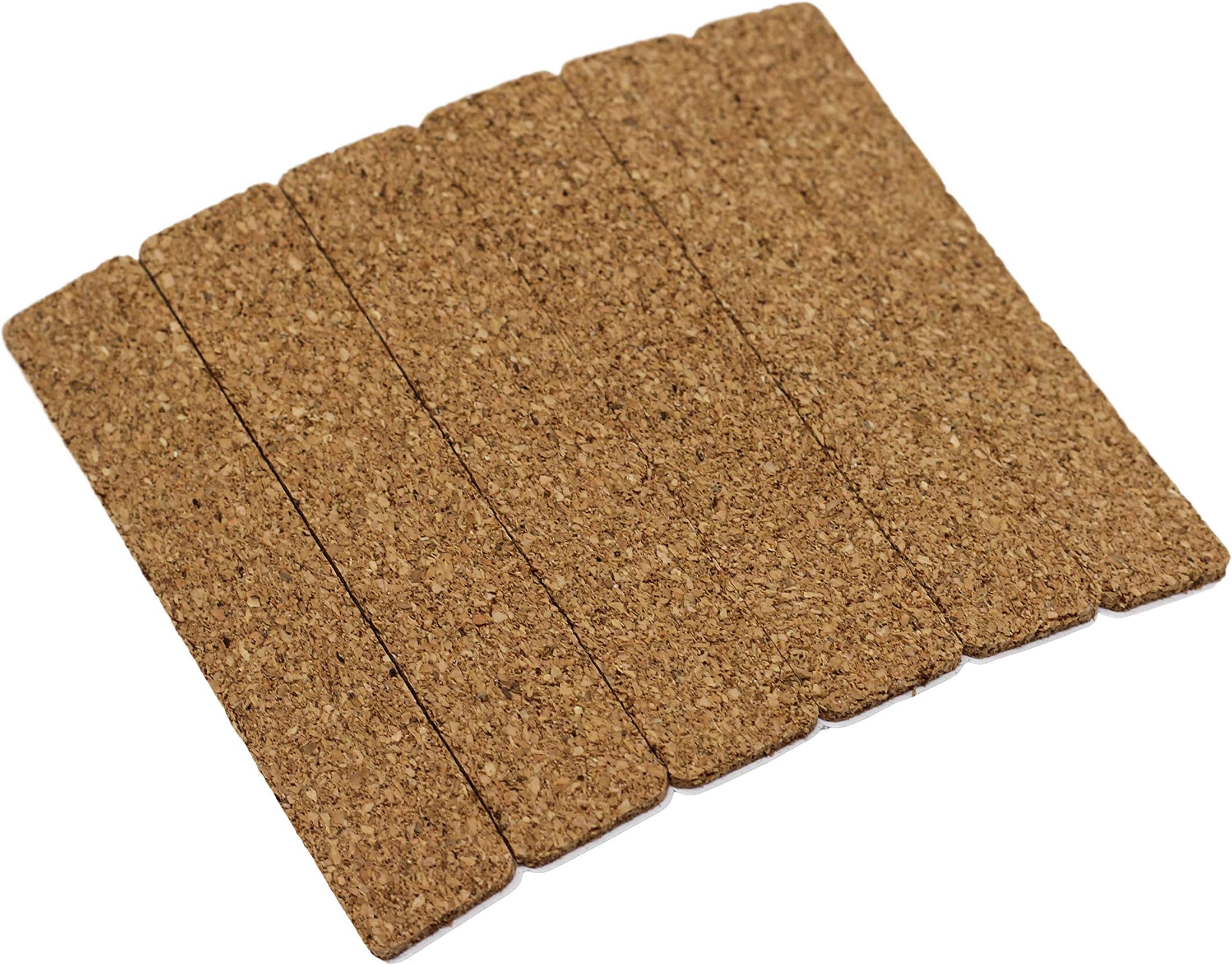 Borges & Scott - Traditional Cork Hat Sizing Strips - Self Adhesive - Set of 6 Natural