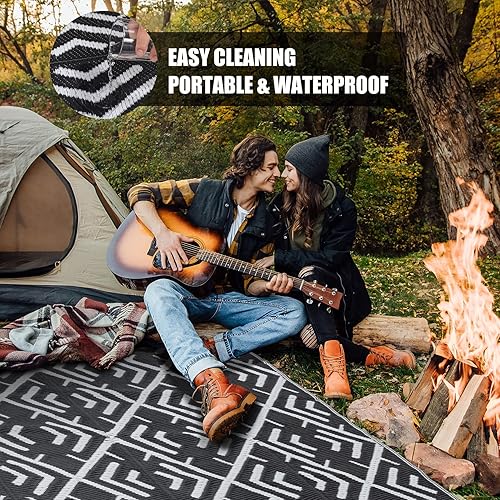 Miniatura 3 de HUGEAR Alfombras para exteriores alfombra grande impermeable para exteriores reversible portátil de plástico para exteriores para casa rodante