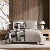 Vista 5 de Eddie Bauer - Juego de edredón individual, ropa de cama de algodón naturalmente suave con una sensación ligera para comodidad durante todo el año