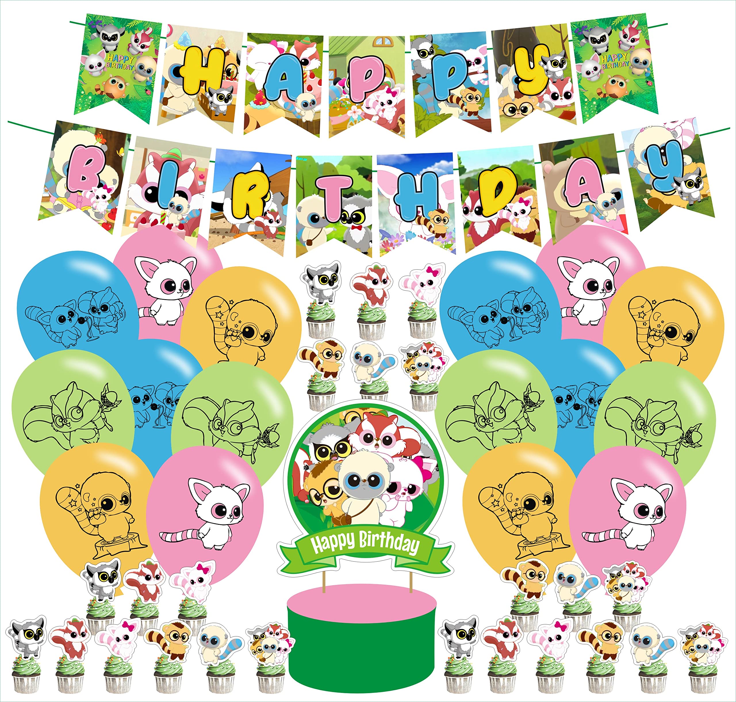 Buy Yoohoo Birthday Party Decorations, Bundle of 33 Yoohoo Friends Party Supplies Set with Happy