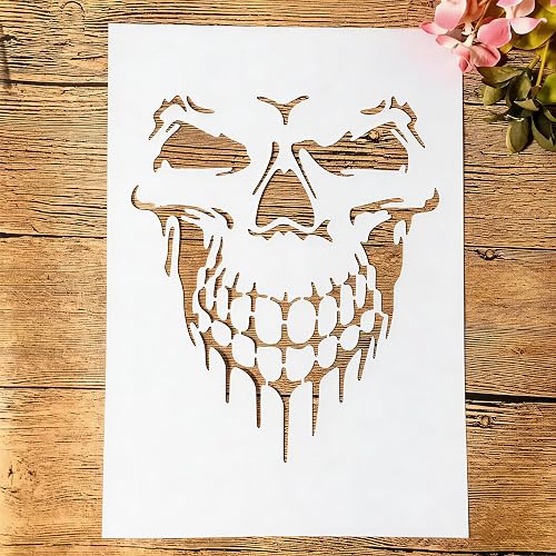 TIAMECH A4 Reusable Halloween Horror Skull Stencil for Painting