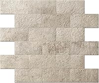 Art3d 10-Pack Peel & Stick Stone Beige Backsplash Tiles - DIY Kitchen Bathroom Wall Tiles, Water-Resistant Stone Texture