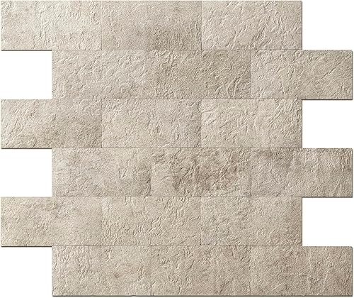 Art3d 1 paquete de azulejos de pared para salpicaduras de muro, azulejos de piedra para cocina, baño, chimenea, tocador en piedra beige
