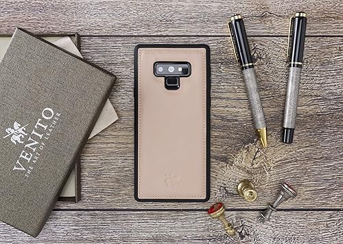 Miniatura 2 de Venito Lucca - Funda de piel compatible con Samsung Galaxy Note 9 (6.4 pulgadas), extra segura, con cubierta trasera acolchada, color rosa nude