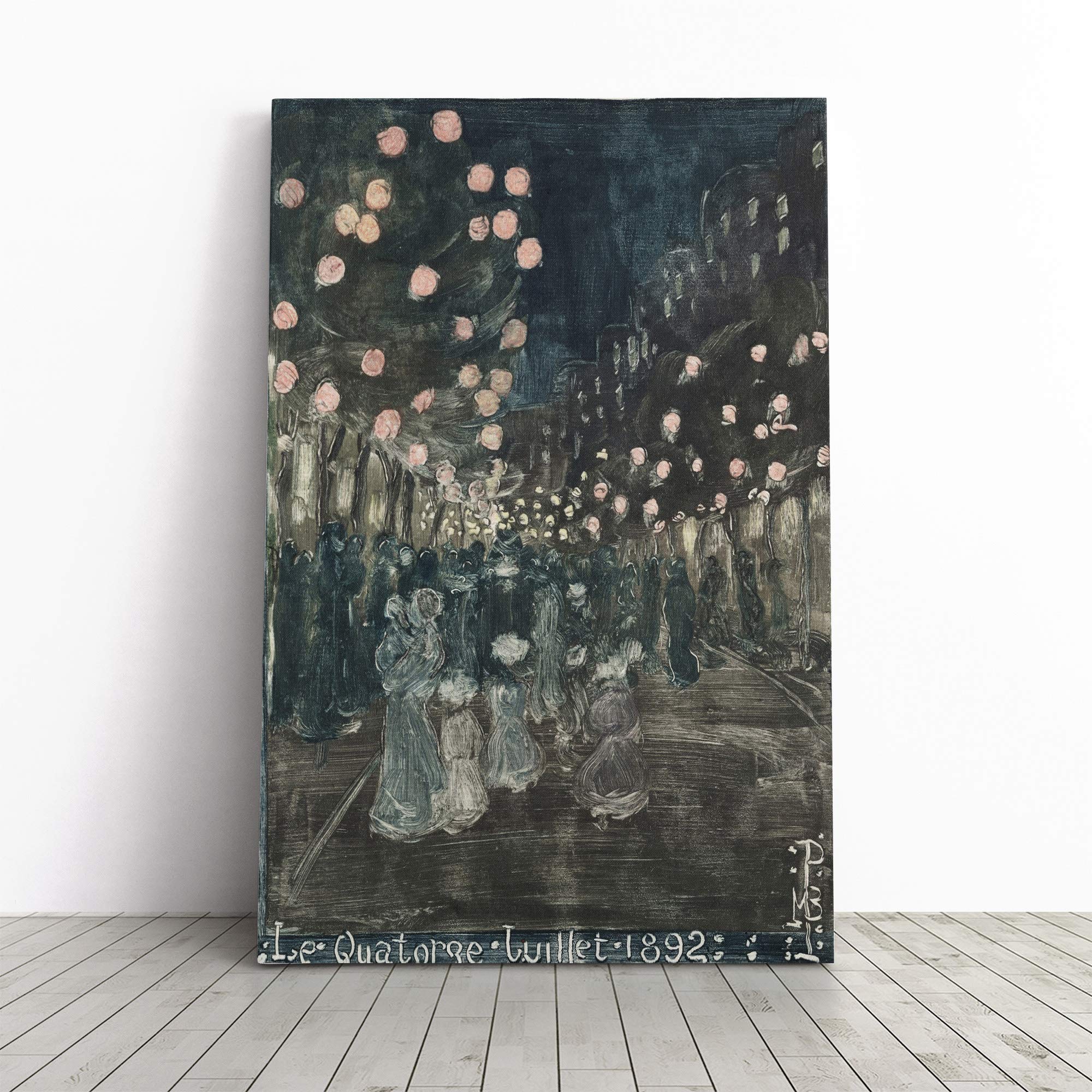 Maurice Pendergrast Bastille Day Canvas Print | Gallery Wrapped 30mm Frame Wall Art | 24x16 inches | Ready to Hang | Modern Picture | Living Room Bedroom Lounge Office