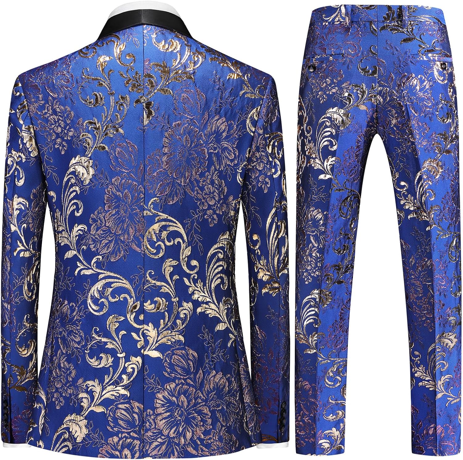 Men's Suit 3 Piece Satin Shawl Lapel Blazer Jacket Vest Pants Tuxedo Set for Wedding Prom Dinner Party