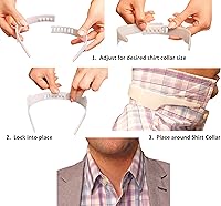 Vista 2 de Paquete de soporte de cuello de camisa ajustable con soporte para cuello para hombres y mujeres, Blanco