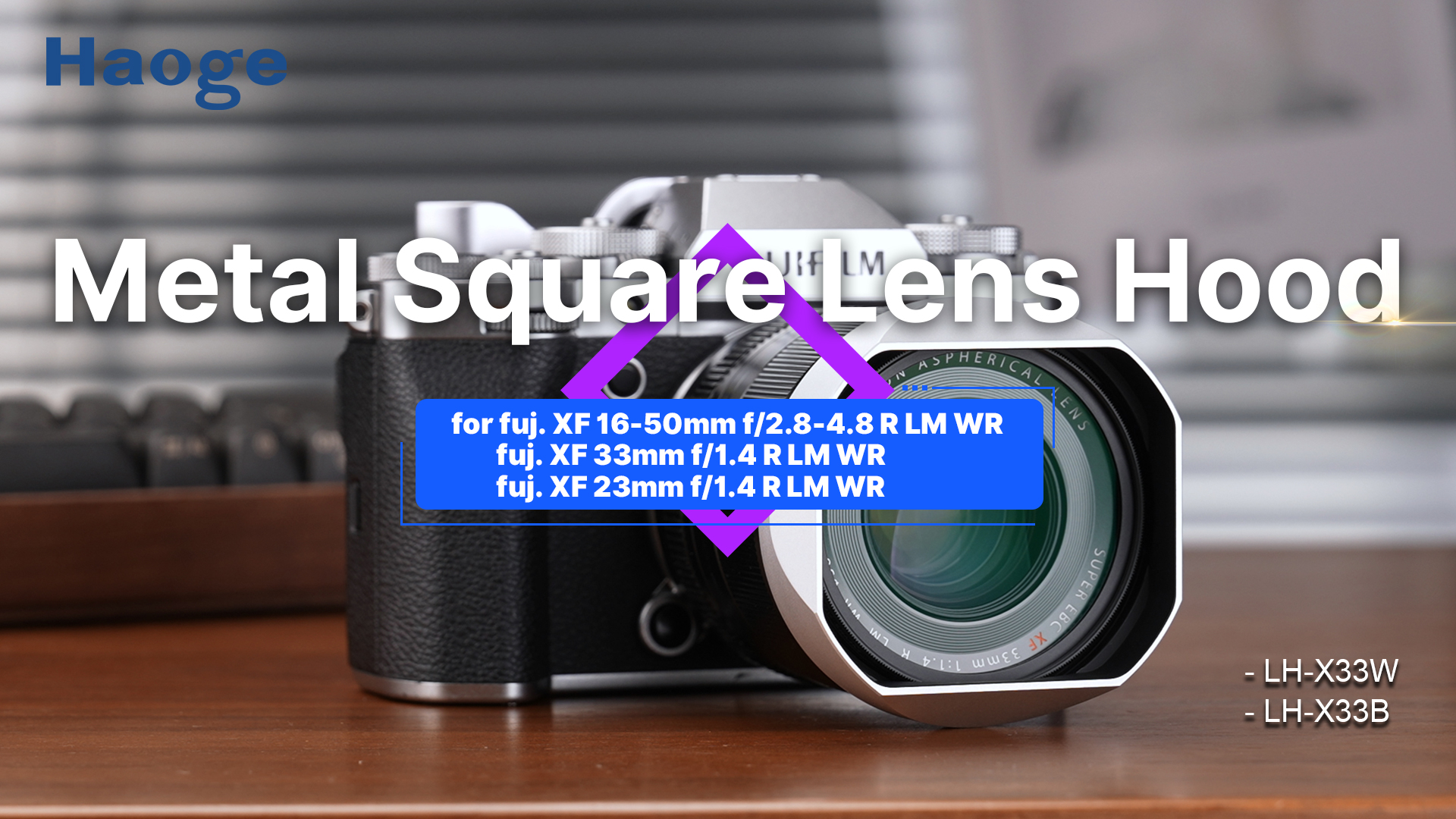 Amazon.com : Haoge Metal Square Lens Hood for Fujifilm Fuji XF23mm