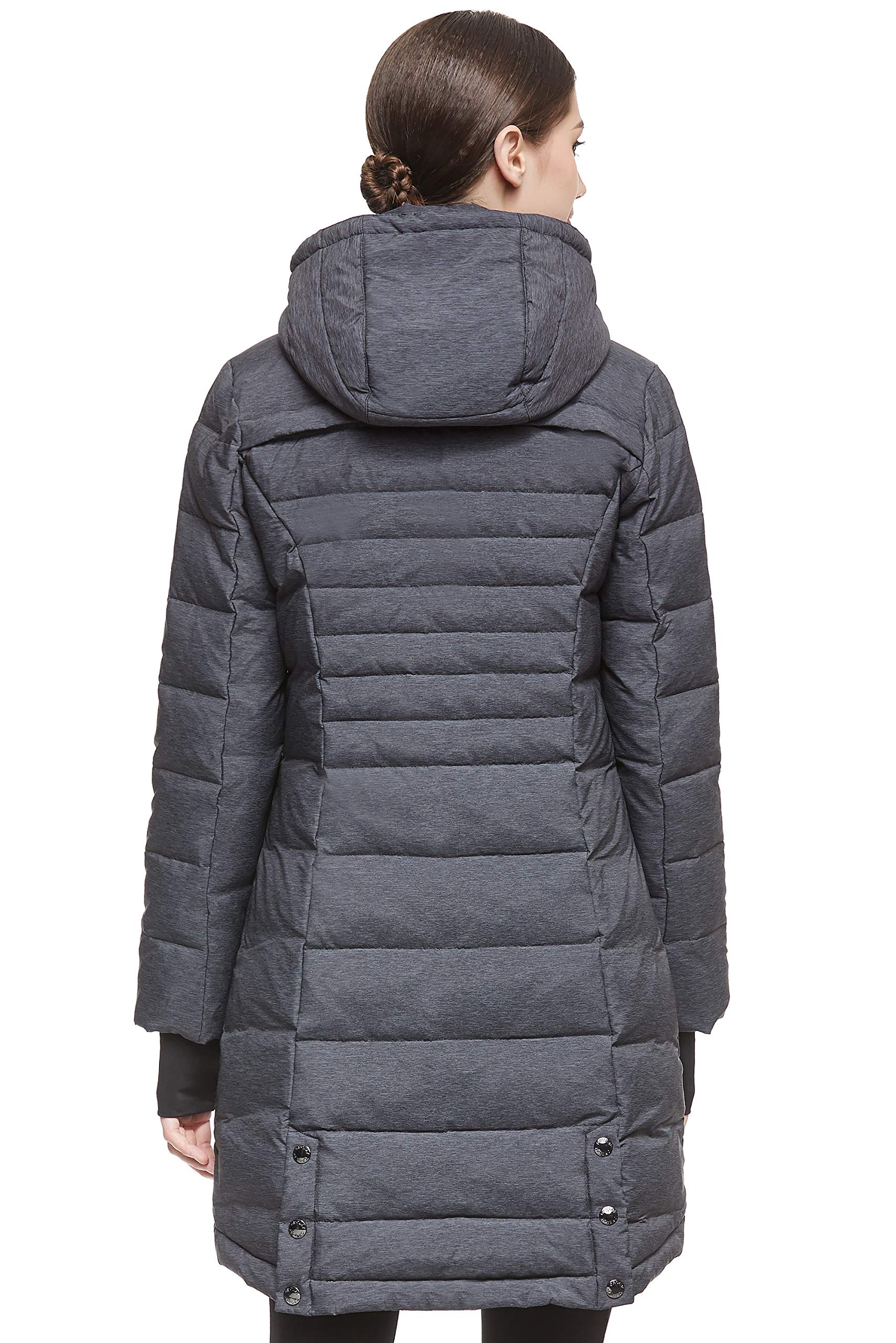 OROLAY Cappotto Invernale di Media Lunghezza con Cappuccio da Donna Piumino Comfort Trapuntato