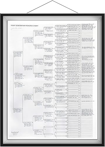 Miniatura 6 de EASYGENIE Gráfico del pedigrí (8 generaciones/256 nombres), hoja única