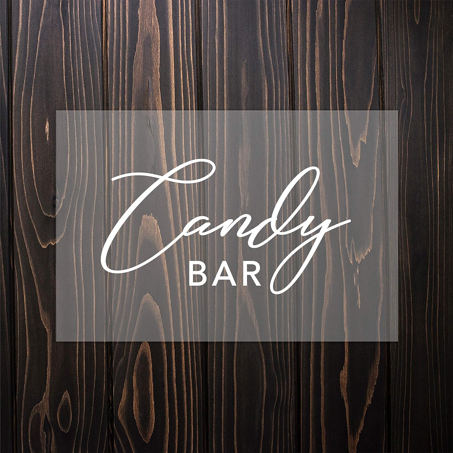 Andaz Press Candy Bar Acrylic Sign, 7.5 x 11 Inch, Stand Included, Wedding, Dessert Candy Bar Table, Bridal Shower, Bachelorette, Engagement, Birthday, Baby Shower, Graduation, Holiday, Events