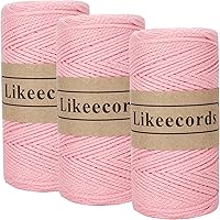 Vista 66 de 100% Algodón Hilo de Ganchillo para Bolsa de 2 mm 170 m Cuerda de Macramé de 2 mm Hilo de Crochet Cuerda de Macramé Regalo para Tejedor (Azul Verde)