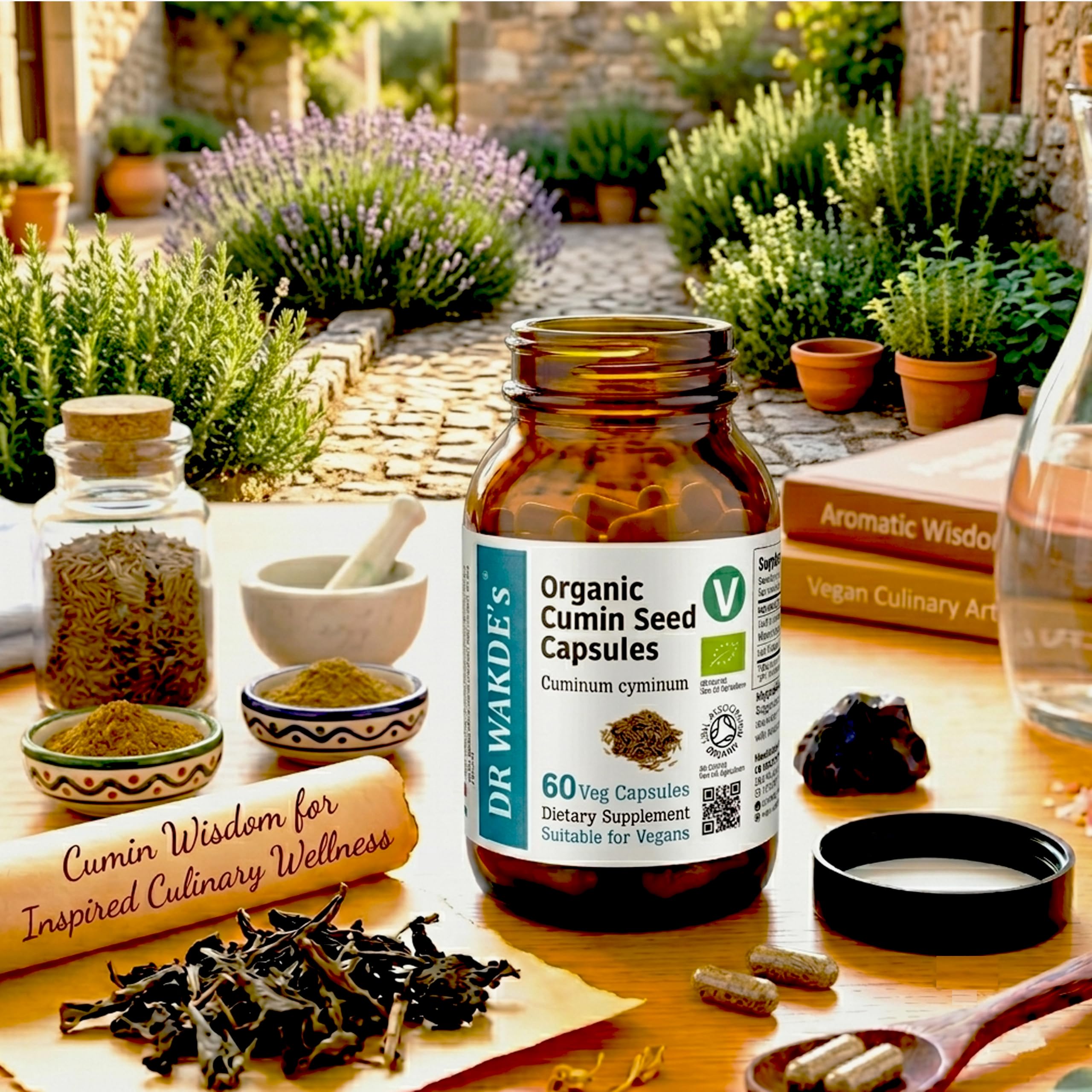 DR WAKDE'S Kreuzkümmel-Kapseln (Cumin) I 100% Kräuter I 60 Vegetarische Kapseln I Ayurvedische Nahrungsergänzung