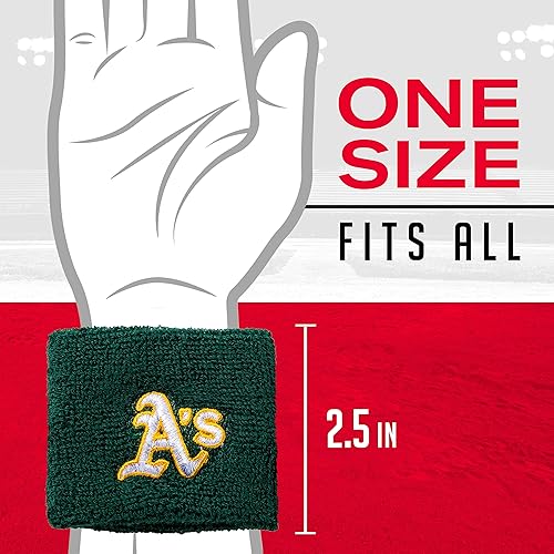 Miniatura 2 de Franklin Sports MLB Team Licensed Baseball Wristbands - MLB Team Logo Sweat Wristbands - Great for Costumes  Uniforms - Pair