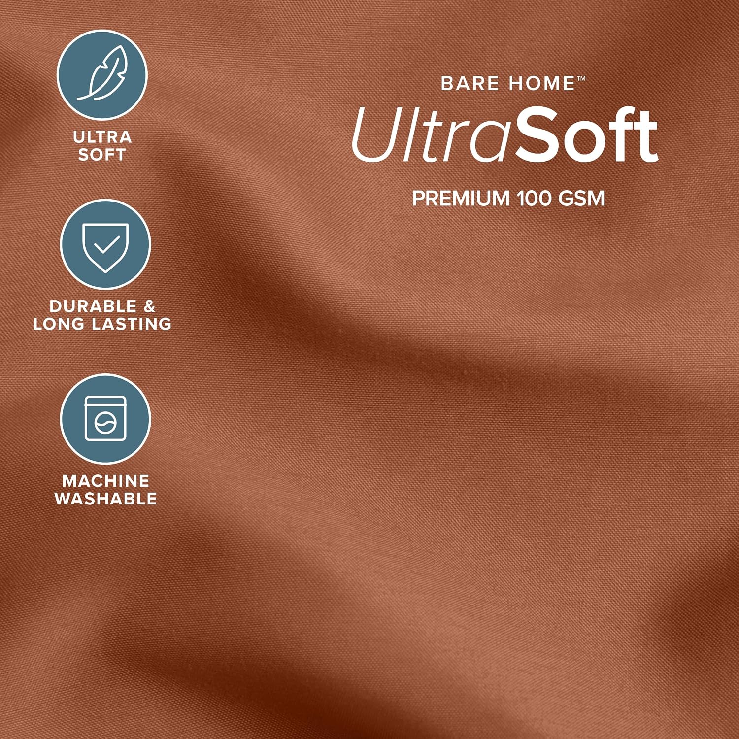  Comforter Set - 1800 Ultra Soft (Twin/Twin XL, Terracotta) | All-Season, Breathable, Hypoallergenic, Premium 1800, Warm, Cozy thumbnail